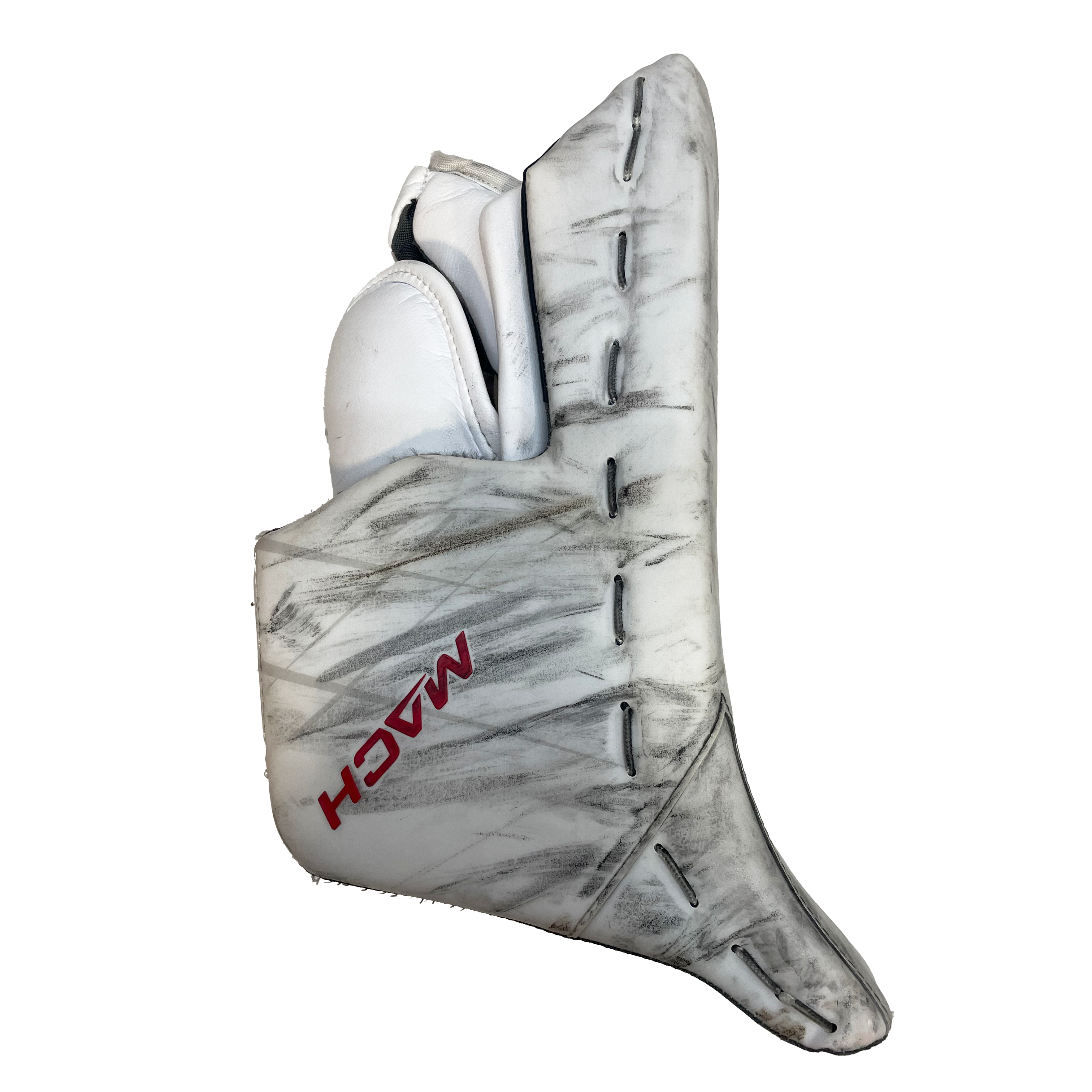 Bauer Supreme Mach - Bloqueur de gardien Cayden Primeau NHL Pro Stock d'occasion - Canadiens de Montréal (blanc/rouge/bleu)